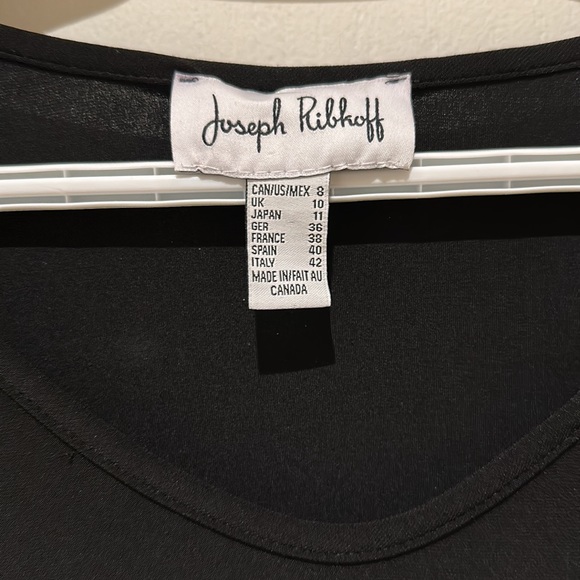 Joseph Ribkoff Black Blouse with Sheer Sleeves - Picture 3 of 6